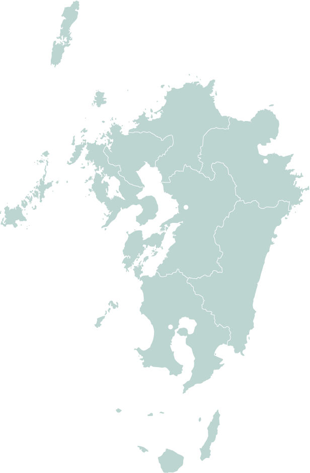 営業エリアの九州地図